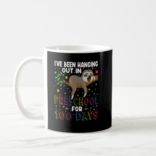 Happy 100th Day of School Sloth Cute 100 Days Of P Coffee Mug