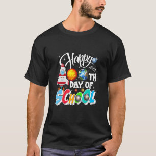 Happy 100th Day Of School Space Teacher Student K T-Shirt