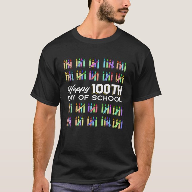 Happy 100th Day Of School Student 100 Days Of Scho T-Shirt (Front)