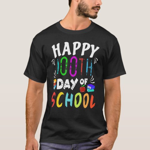 Happy 100th Day Of School  Student And Teacher Boo T_Shirt