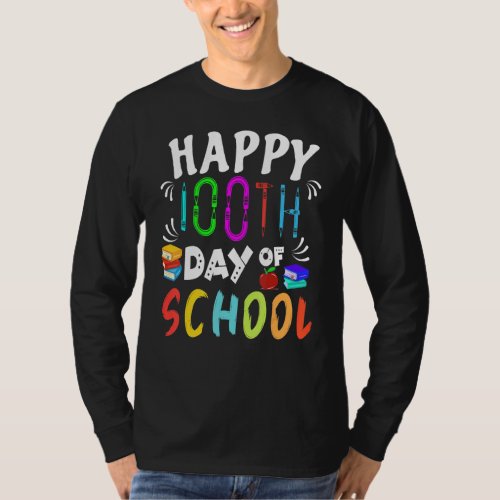 Happy 100th Day Of School  Student And Teacher Boo T_Shirt