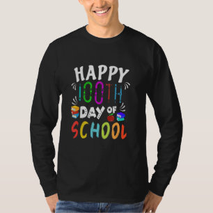 Happy 100th Day Of School Student And Teacher Book T-Shirt