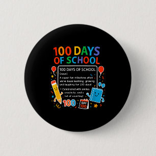 Happy 100th Day Of School Student Design, 100 Days Button