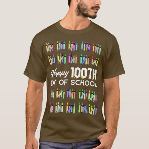 Happy 100th Day Of School Student Gift 100 Days Of T_Shirt