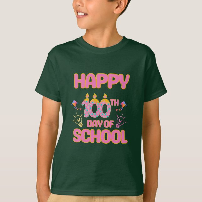 Happy 100th day of School  T-Shirt (Front)