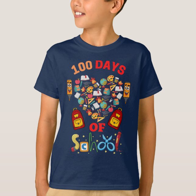 Happy 100th Day Of School T-Shirt (Front)