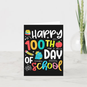 Happy 100th Day Of School Teacher 100 Days Of Scho Card