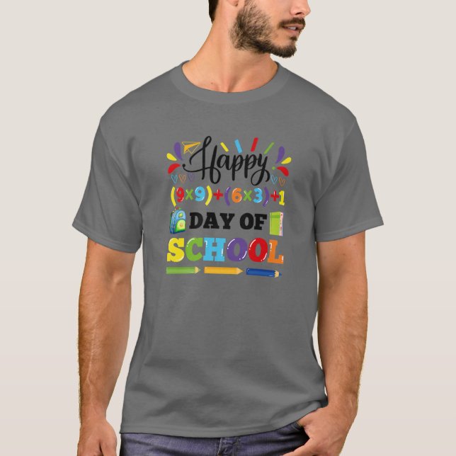 Happy 100Th Day Of School Teacher Boys Girls 100 D T-Shirt (Front)