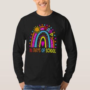 Happy 100th Day Of School Teacher Kids 100 Days Ra T-Shirt