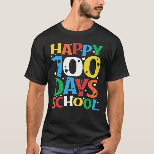 Happy 100th Day Of School Teacher Kids 100 Days T_Shirt