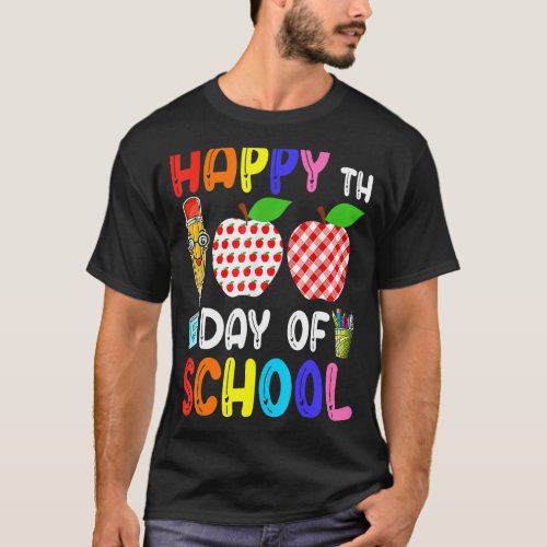 Happy 100th Day Of School Teacher Stedent Buffalo  T_Shirt