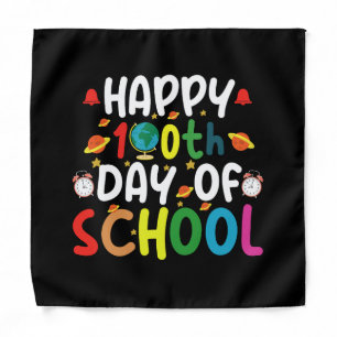 Happy 100th Day of School Teacher Student Bandana
