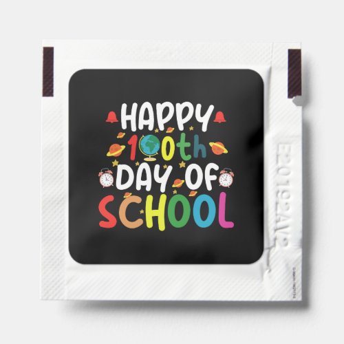 Happy 100th Day of School Teacher Student Hand Sanitizer Packet