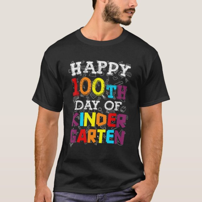 Happy 100th Day Of School Teachers Children's Gard T-Shirt (Front)