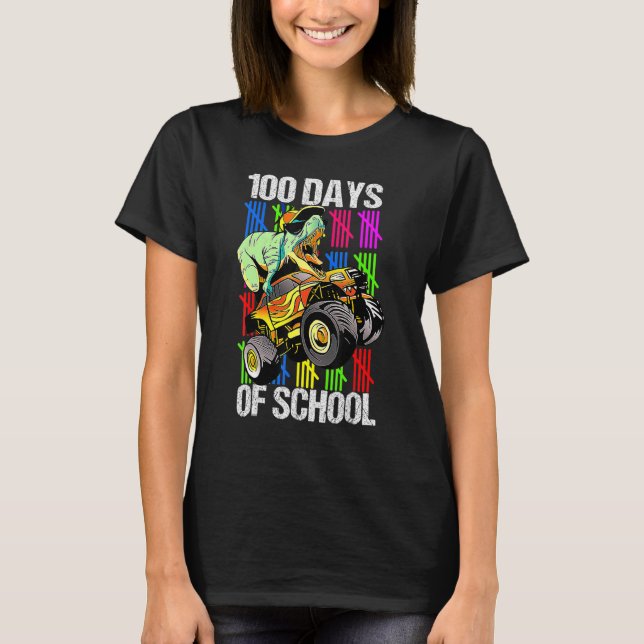 Happy 100th Day Of School Teachers Crushing 100 Da T-Shirt (Front)