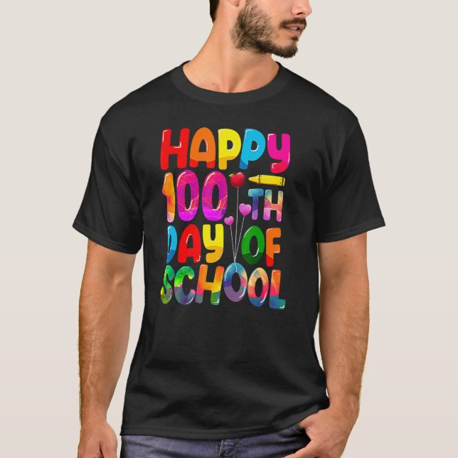 Happy 100th Day Of School Teachers Kids Child 100  T-Shirt (Front)