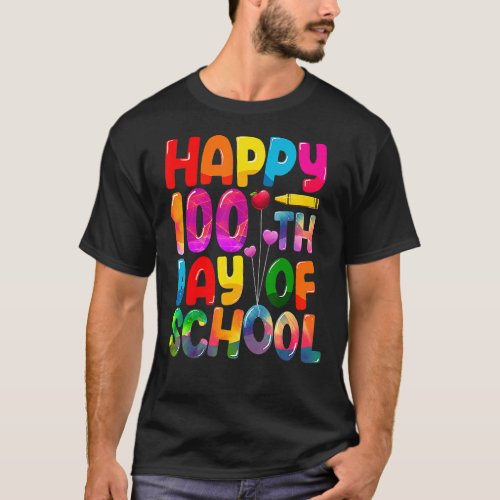 Happy 100th Day Of School Teachers Kids Child 100  T_Shirt