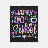 Happy 100th Day Of School Tie Dye Rainbow 100 Days