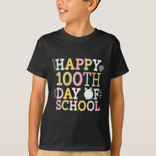 Happy 100th Day Of School Tie Dye Rainbow 100 Days T-Shirt