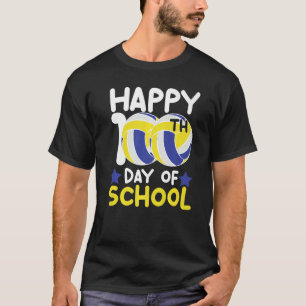 Happy 100th Day Of School volleyball 100 days of s T-Shirt