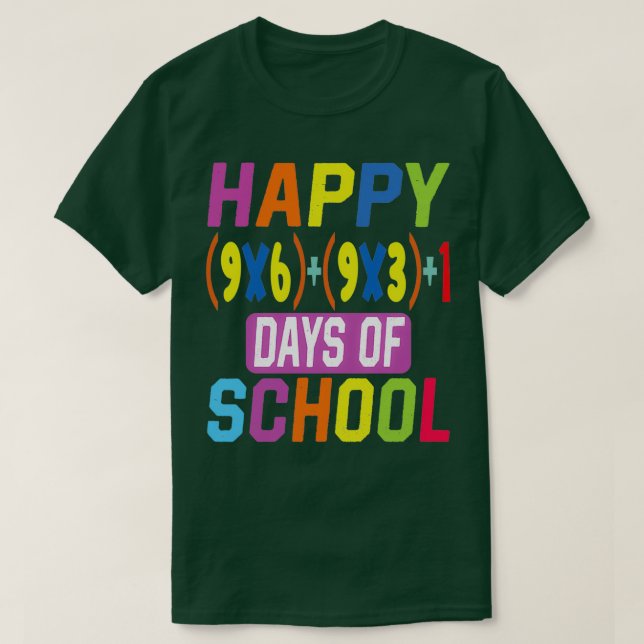 Happy 100th Days Of School Math Formula 100th Days T-Shirt (Design Front)