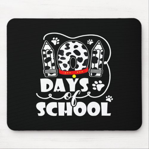 Happy 101 Days School Cute Dog 100 Days Smarter St Mouse Pad