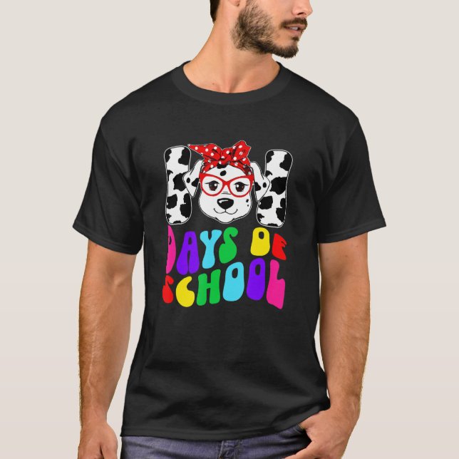 Happy 101 Days School Cute Dog 100 Days Smarter St T-Shirt (Front)