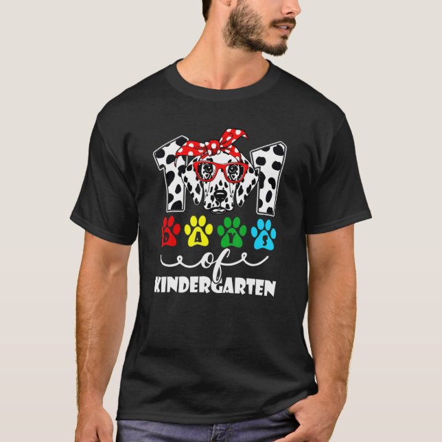 Happy 101 Days School Kindergarten Dog 100 Days Sm T-Shirt (Front)