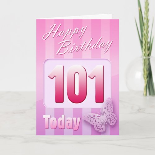 Happy 101st Birthday Grand Mother Great_Aunt Mom Card