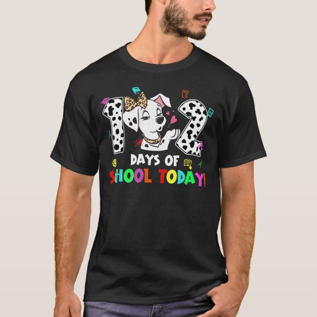 Happy 102 Days School Dog Lover Student Or Teacher T-Shirt (Front)