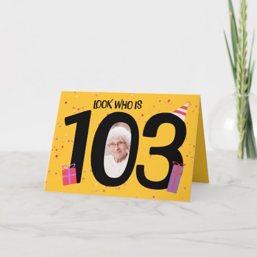 Happy 103rd Birthday Big 103 Picture Frame