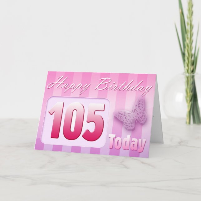 Happy 105th Birthday Grand Mother Great-Aunt Mom Card (Front)