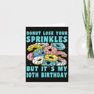 Happy 10 birthday 10 year old donut 10th birthday card