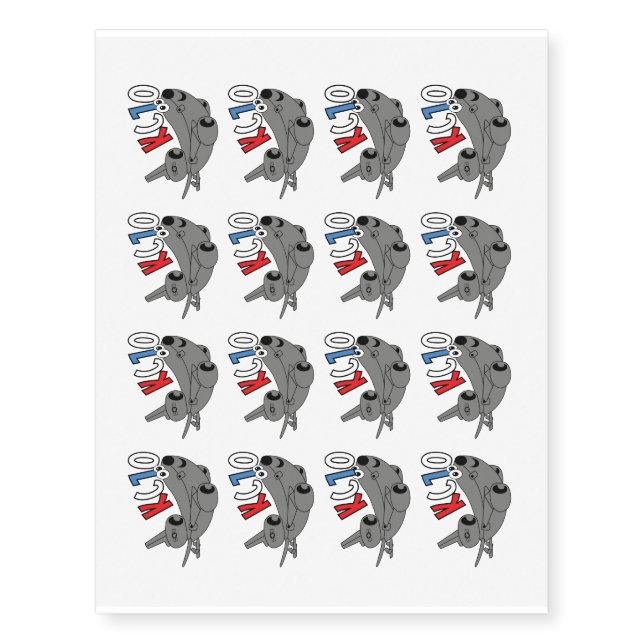 Happy 10 Temporary Tattoos! Temporary Tattoos (Front)