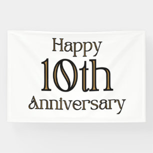 Happy 10th Anniversary 4x6 Vinyl Banner