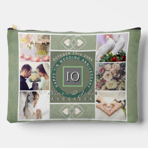 "Happy 10th Anniversary"6 photos Tin color Accessory Pouch