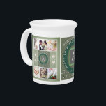 "Happy 10th Anniversary"6 photos Tin color Beverage Pitcher<br><div class="desc">What a fabulous and thoughtful way to mark their special day; favorite pics highlighting their 10th anniversary with medalion style text!</div>
