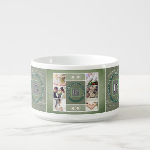 "Happy 10th Anniversary"6 photos Tin color Bowl