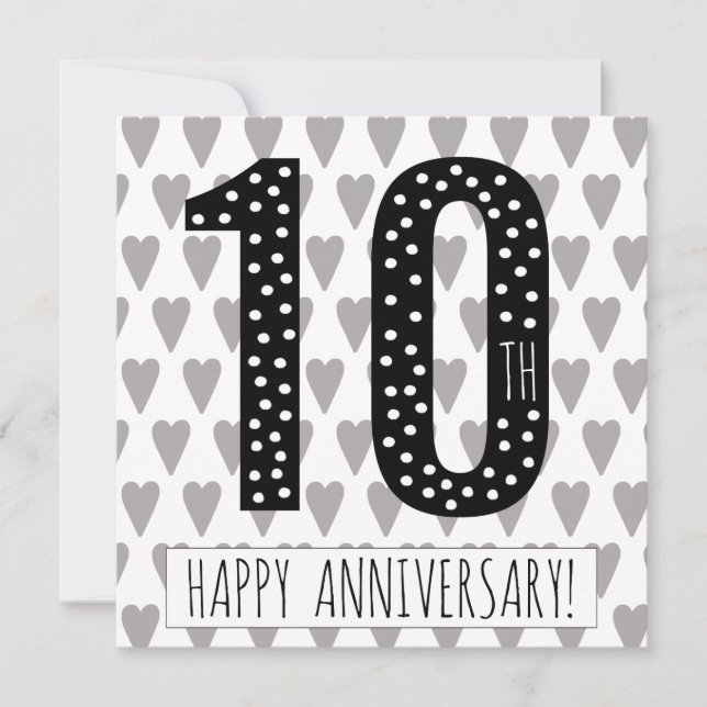 Happy 10th Anniversary! - Greeting Card (Front)