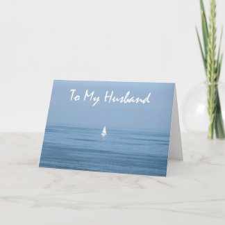 Happy 10th Anniversary Husband - Sailboat Card