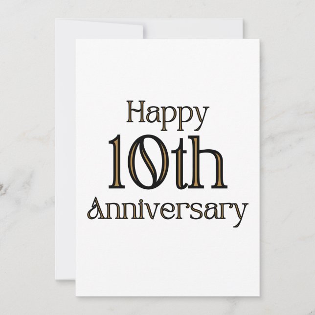 Happy 10th Anniversary Invitation (Front)