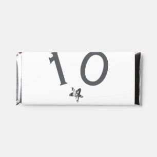 Happy 10th anniversary name date gray metal star b hershey bar favors