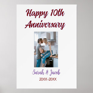 Happy 10th anniversary photo wedding couple name d holder