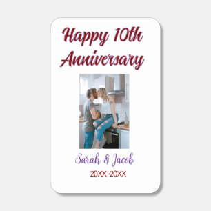 Happy 10th anniversary photo wedding couple name d matchboxes