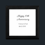 Happy 10th anniversary simple minimal wedding name gift box<br><div class="desc">design</div>