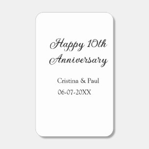 Happy 10th anniversary simple minimal wedding name matchboxes