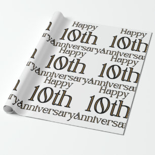Happy 10th Anniversary Wrapping Paper