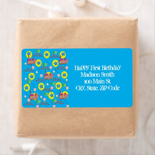 Happy 10th Birthday Address Labels, Blue Label (Insitu)
