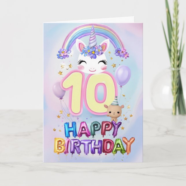 Happy 10th Birthday Card (Front)