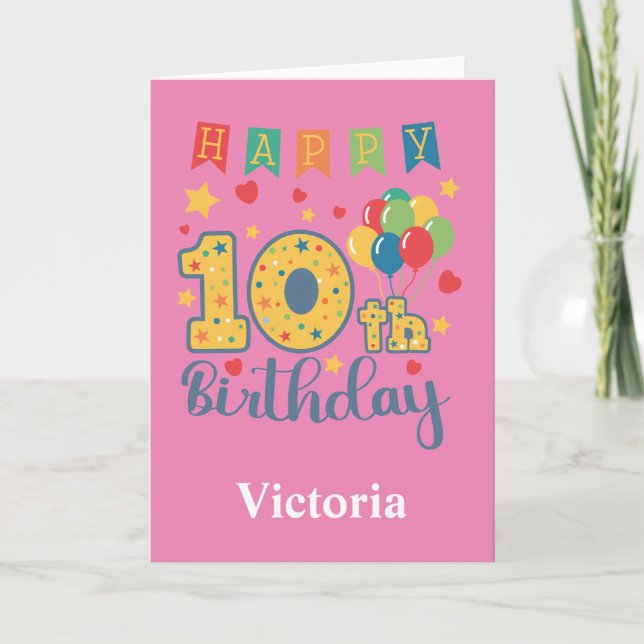 Happy 10th Birthday Card (Front)